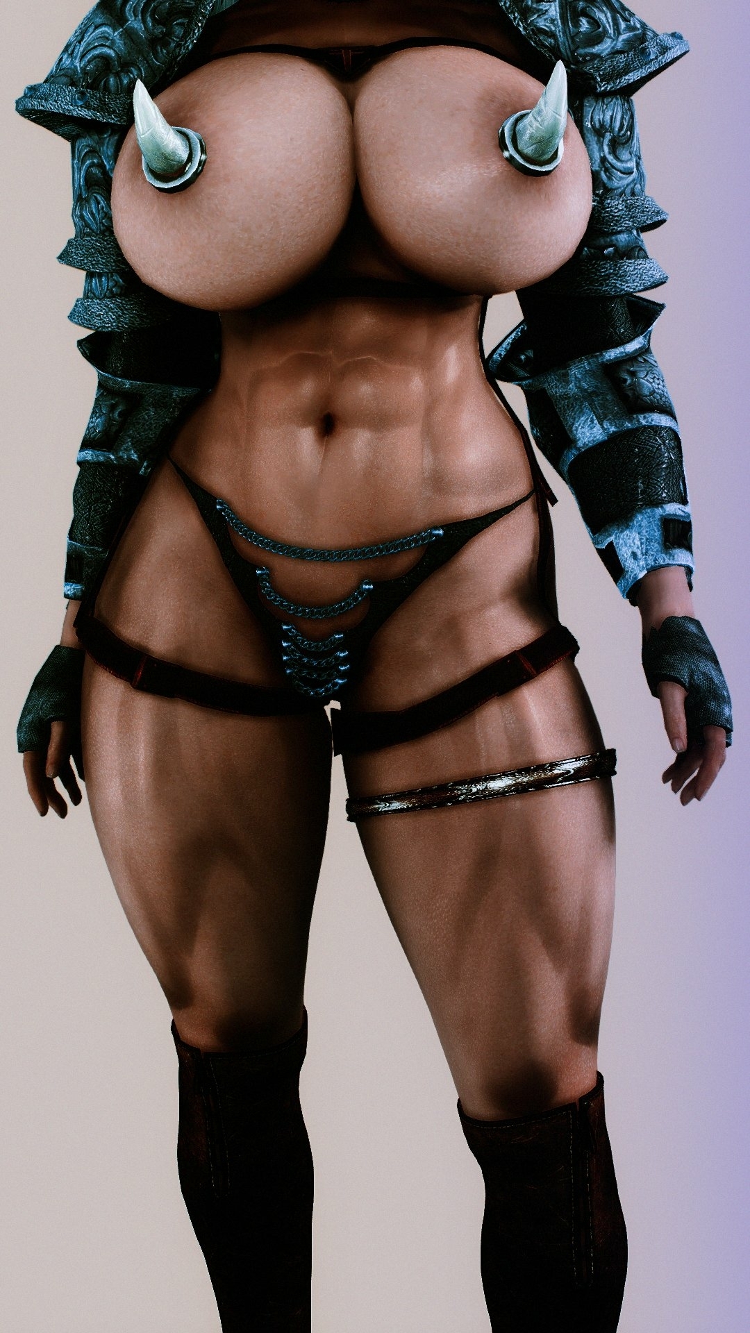 Hot Amazon female warrior muscular body with big tits - Skyrim Sexy Modding Skyrim Sexy Big Tits Big Breasts Abs Nude Naked Amazon Viking Big Girl Pose 2