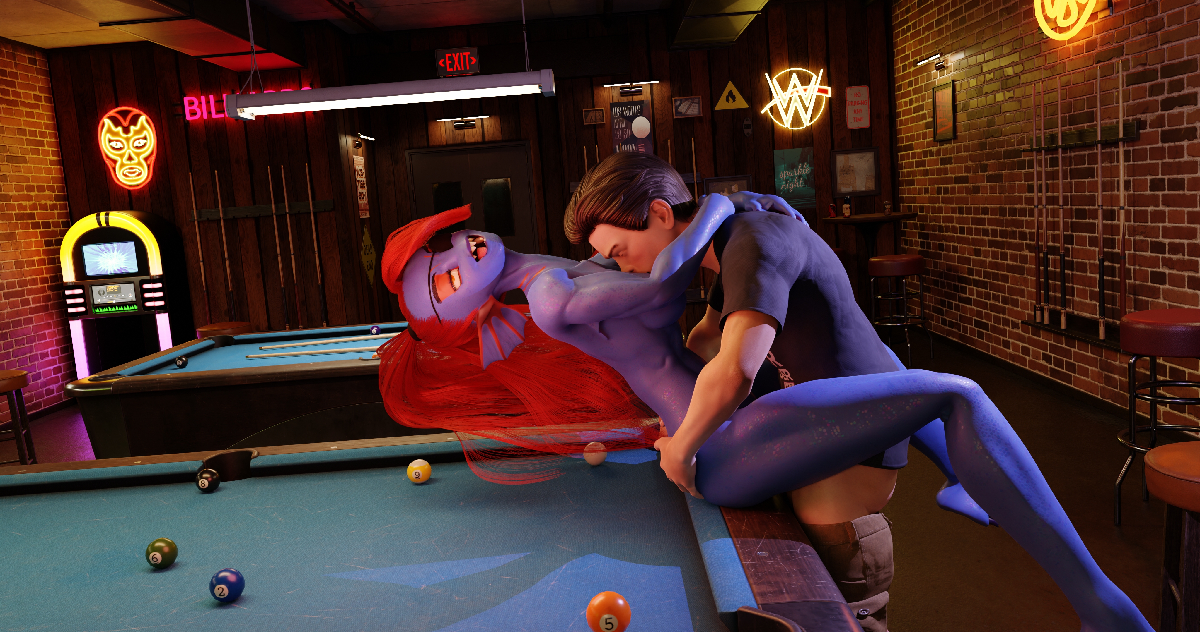 Undyne pool table fuck Undyne Undertale Straight Pussy Penetration Pool Table Furry Horny Face Missionary Female Male_female
