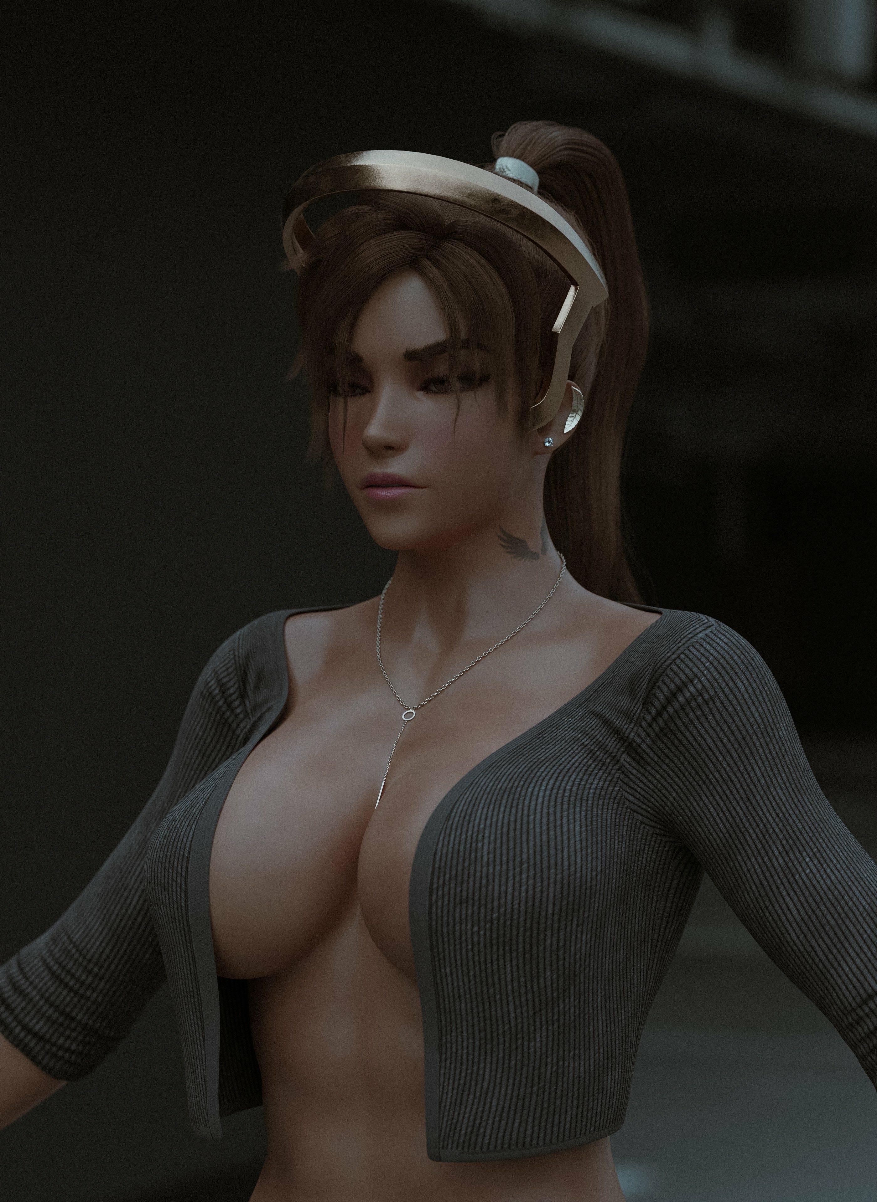 Mercy Brunette 🧐💊 Mercy Overwatch Outfit Big Tits Sexy Posing