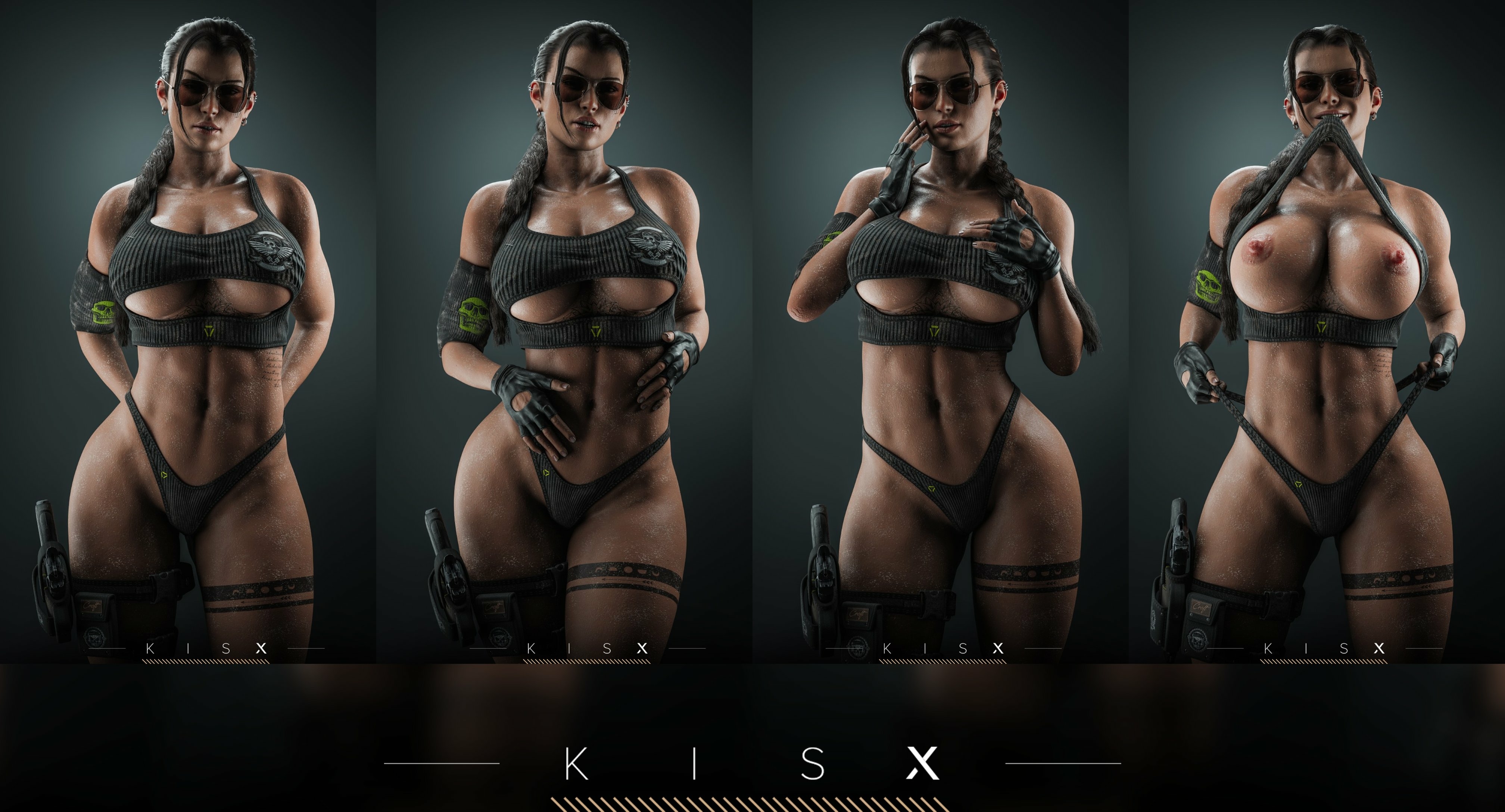 Pay attention to Lara 🧐 Lara Croft Tomb Raider Sexy Big Tits Muscular Girl Muscular 3d Girl Rule34 Panties Outfit Half Naked Perfect Body Gun Tattoo 5