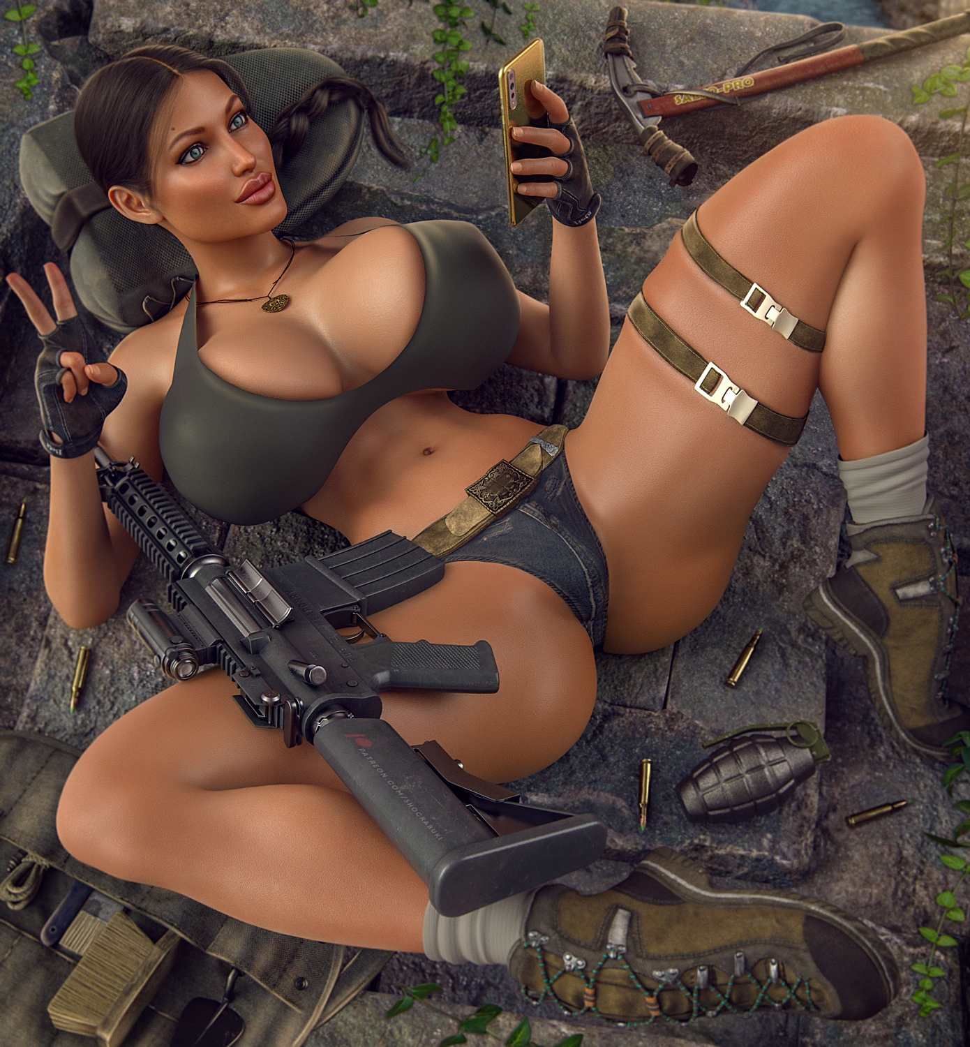 Tomb Raider Lara Croft Lara Croft Tomb Raider Angelina Jolie Big Tits Big Breasts