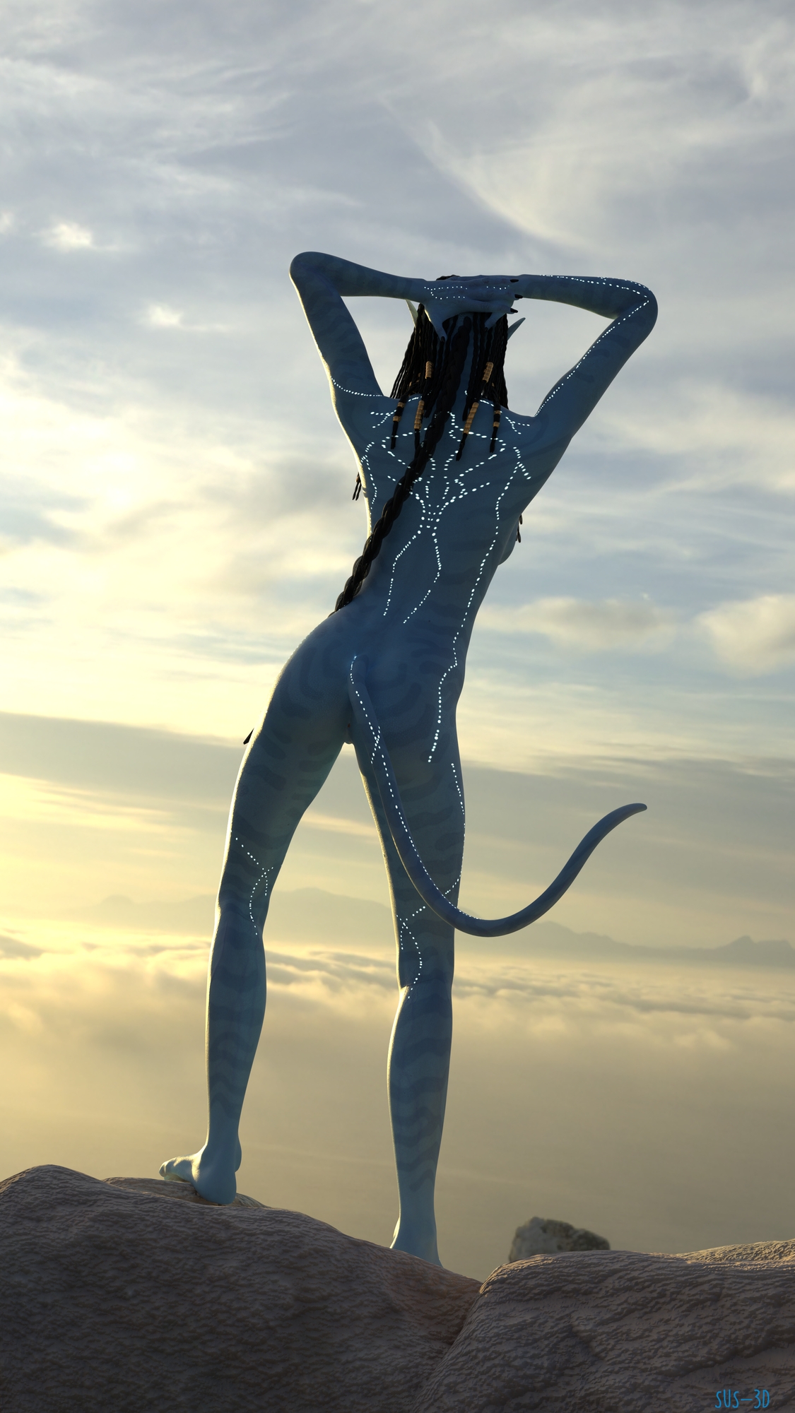 Neytiri Naked posing from Avatar Neytiri (avatar) Avatar Naked Posing Sexy Fantasy Creature Pussy Small Tits 4