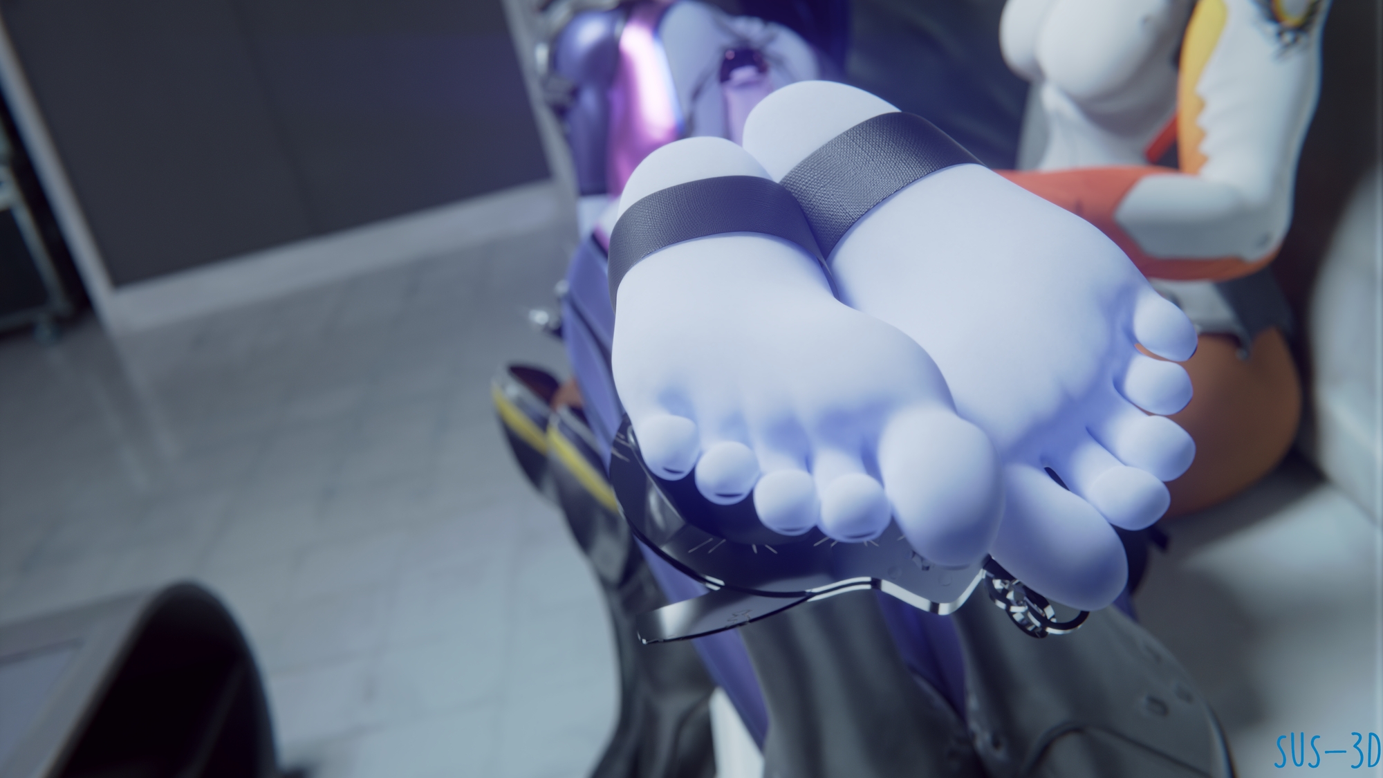 Widowmaker Chained and fucked by Mercy Dildo Overwatch 3D Porn Mercy Widowmaker Overwatch Dildo Sex Toy Lesbian Anal Chained Bondage Sex Rule34 3d Porn Feet 4