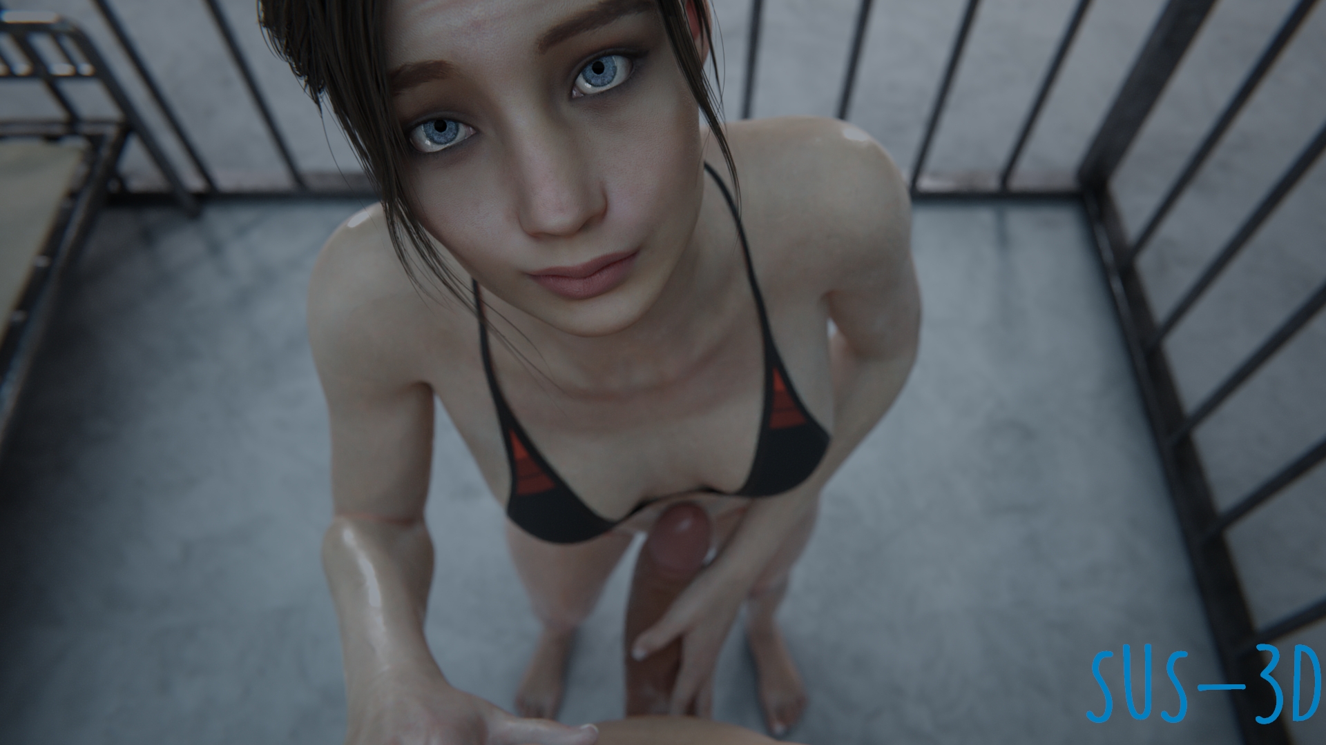 Claire Redfield going to play with a big cock Resident Evil Claire Redfield Resident Evil Tease Hot Small Tits Big Cock Teen Naked 3d Porn Girl Pov Pov Close Up 2