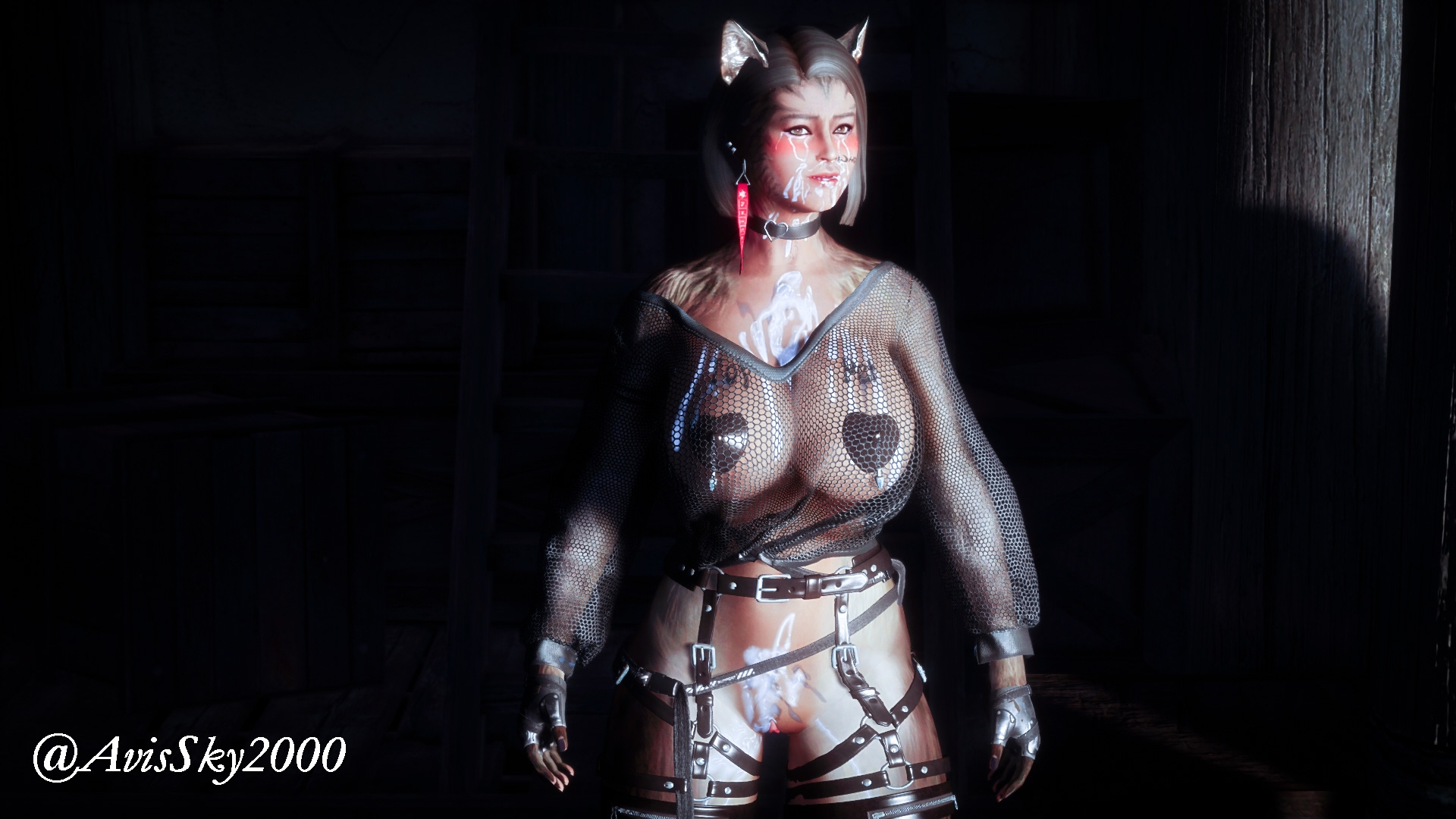 My Halfcat Character at Work Skyrim Furry Nsfw Cat Girl Cat Ears Babe Cum Cumshot Cum Covered Bukkake Big Tits Tits Bdsm Roleplay 3