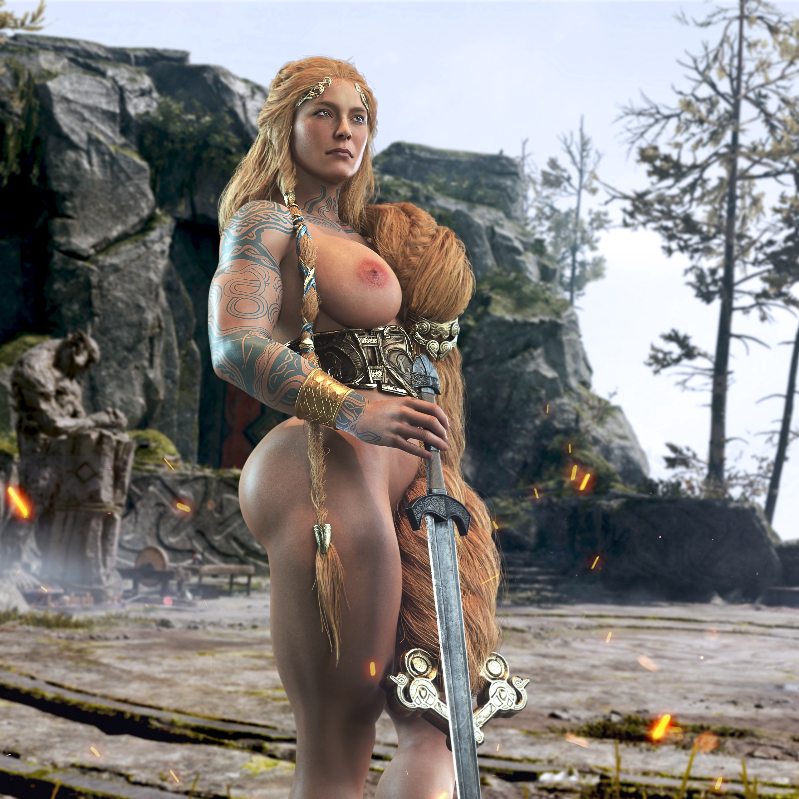 Sif  the path of war Sif (god Of War) Sif Sexy Sexyhot Shaved Pussy Sexy Boobs 2