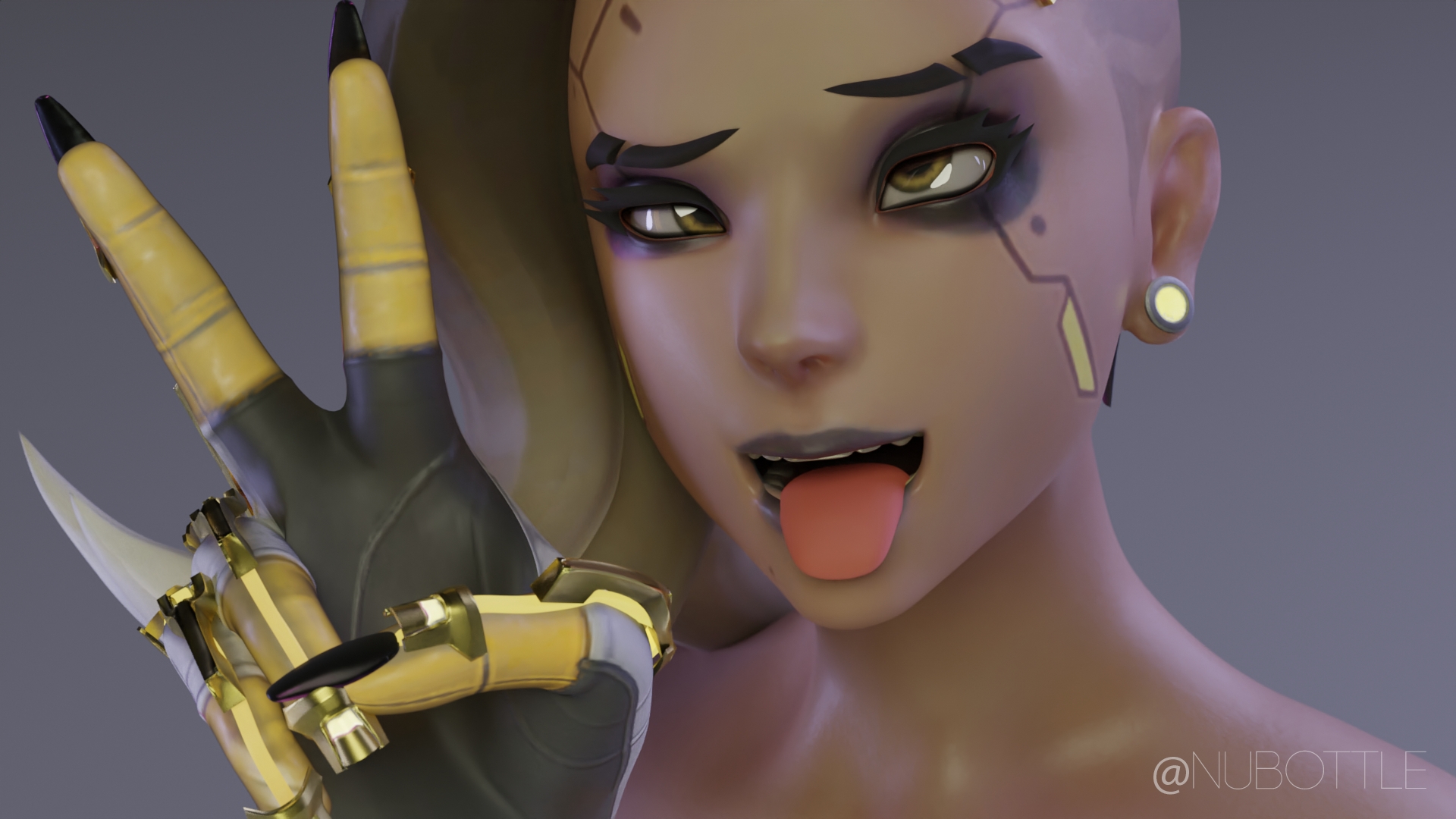 Sombra Tits Naked Overwatch Sombra Overwatch Naked Big Tits Nipples Hot Sexy Solo 2