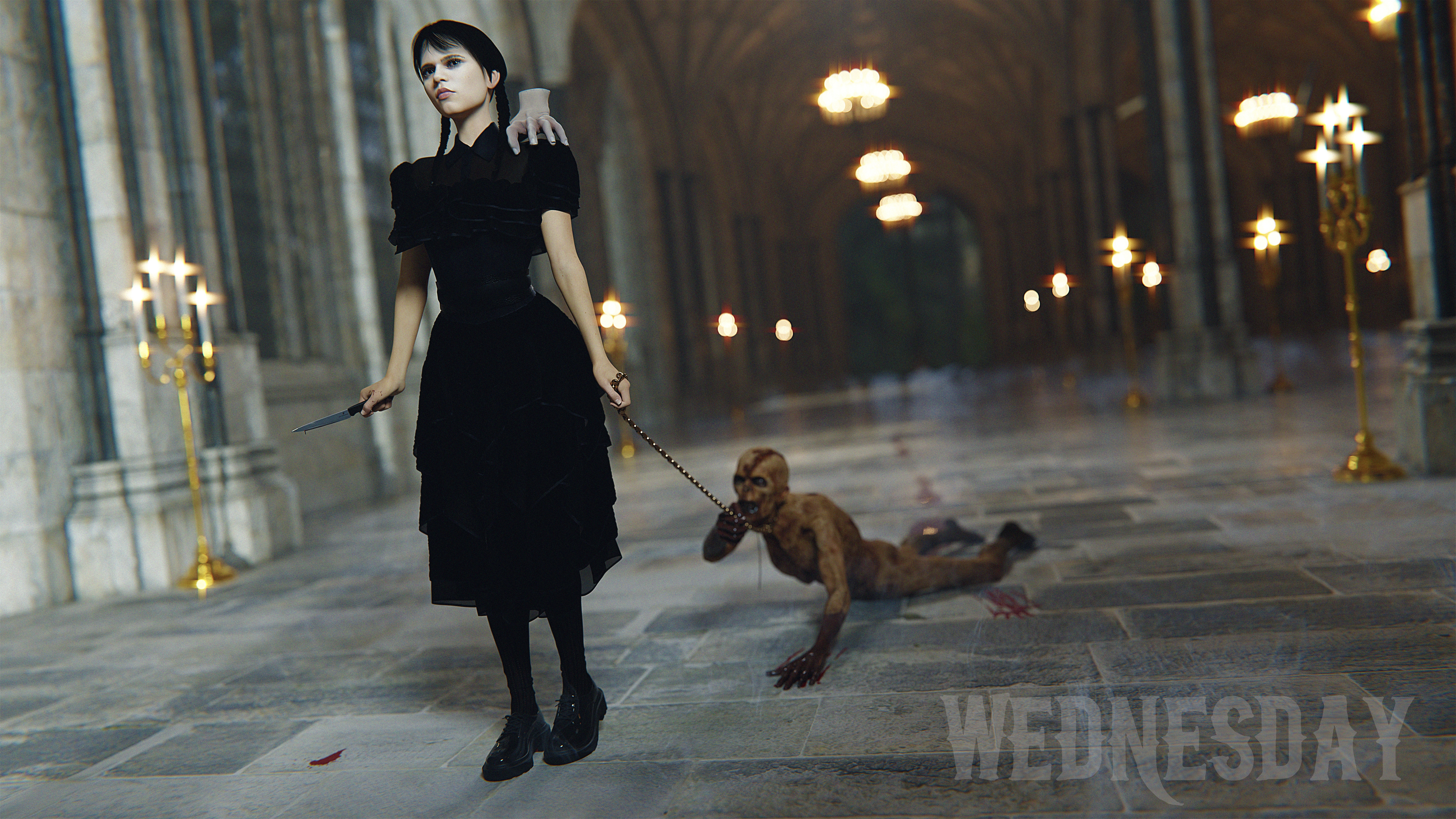 The Victims.. [Wednesday] Wednesday Wednesday Addams Daemon Girl Slave Sexslave Blender3d Pale Skinned Female