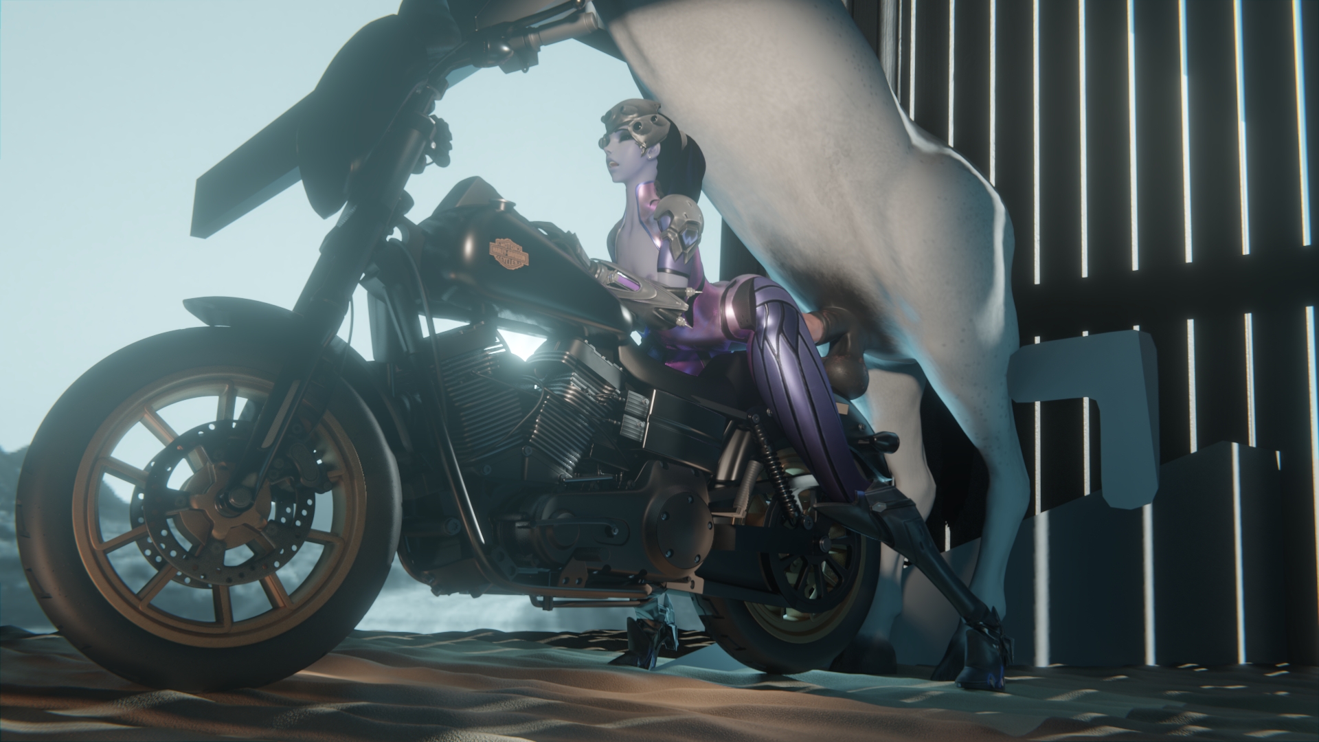 Widow on a Harley Widowmaker Overwatch Horse Anal Sex Sex Fuck Harley Harley Davidson Moto 3