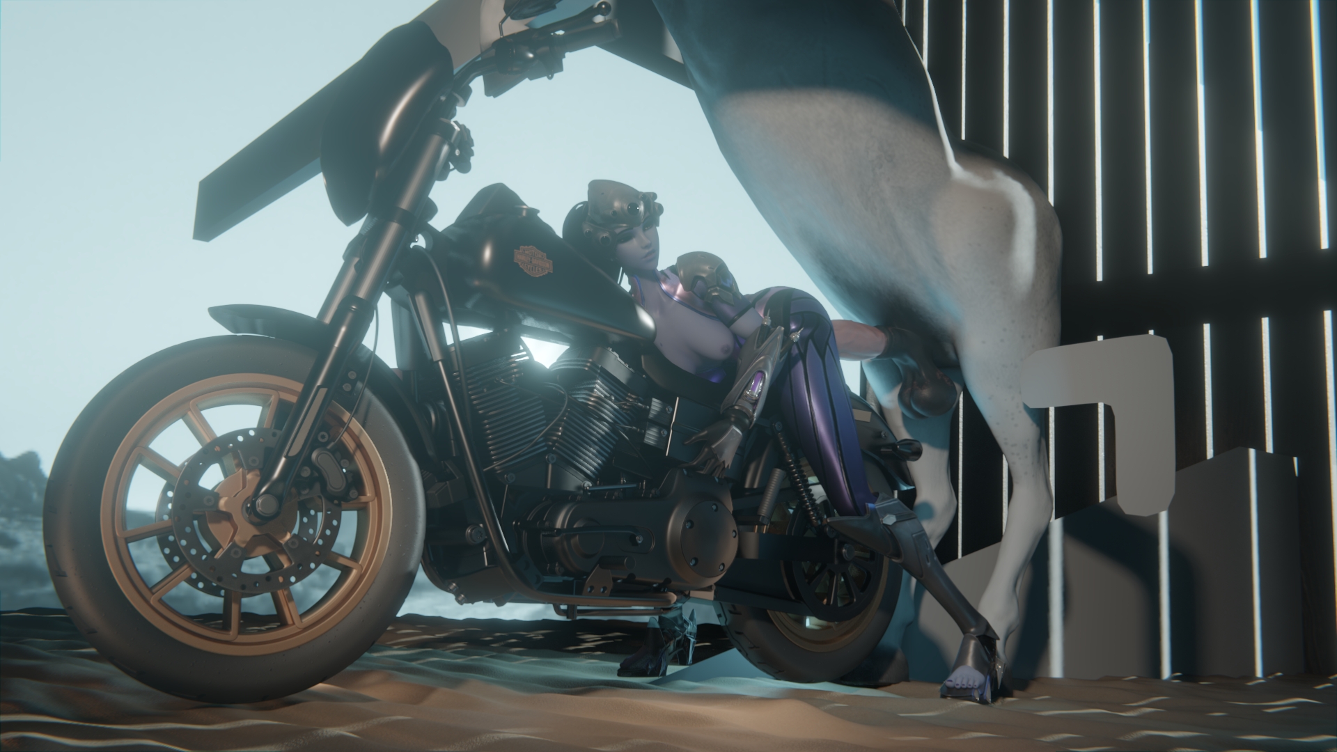 Widow on a Harley Widowmaker Overwatch Horse Anal Sex Sex Fuck Harley Harley Davidson Moto 6