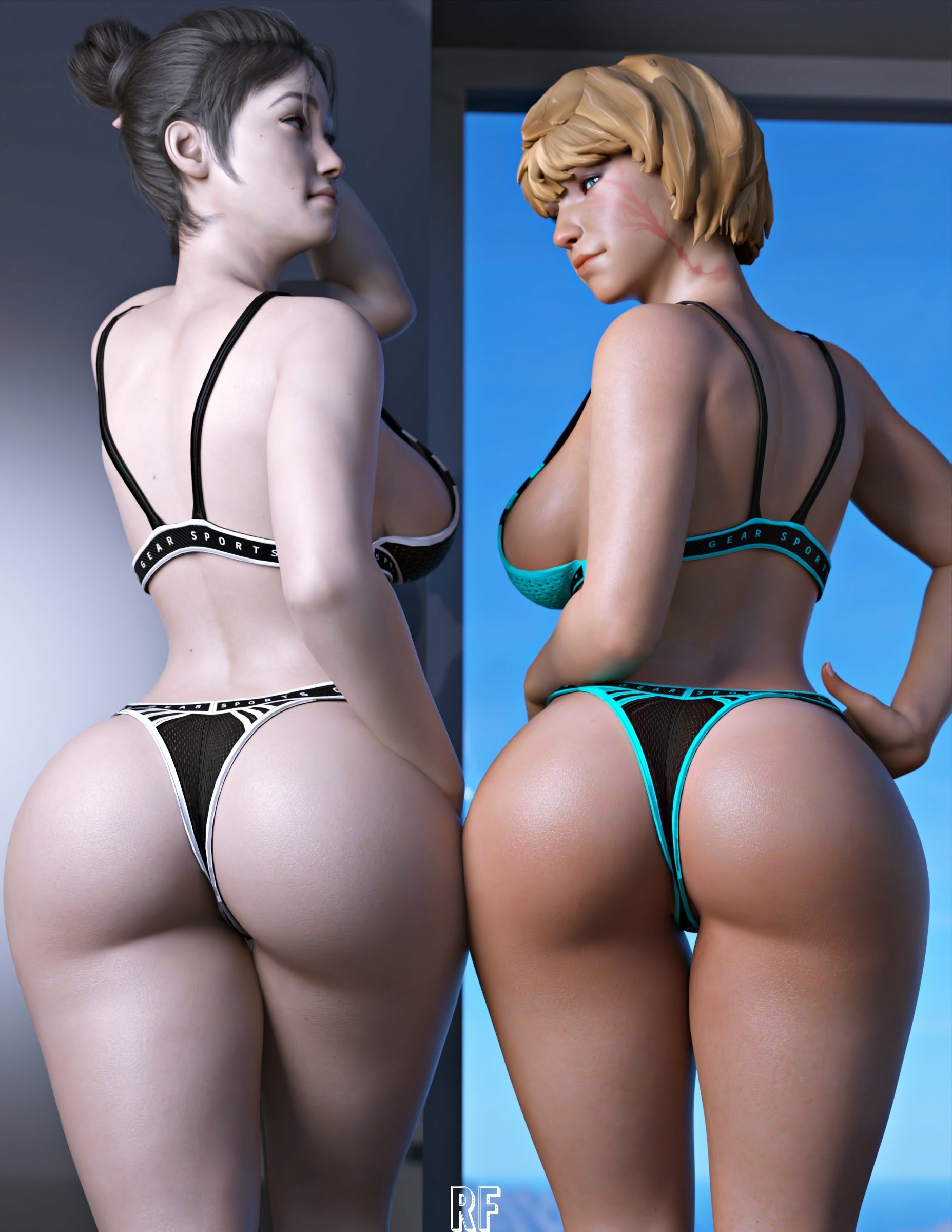 Those sports/workout outfits Wattson (apex Legends) Wraith (Apex legends) Apex Legends Lingerie Sexy Lingerie Boobs Big boobs Ass Big Ass Sexy Horny Face Horny 3d Porn 2